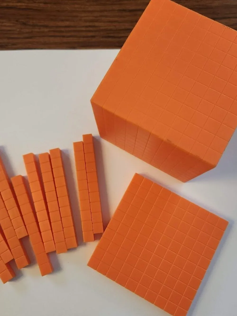 Base Ten Blocks Place Value Addition Subtraction Rods Cube Orange Math Manipulat